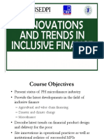 Innovations and Trends in Inclusive Finance