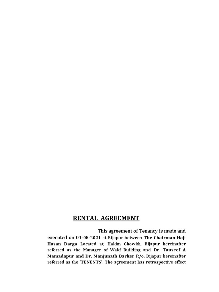 Hospital Rental Agreement Template | PDF | Leasehold Estate | Contract Law