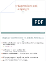 Regular Expressions and Languages