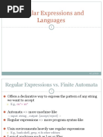 Regular Expressions and Languages