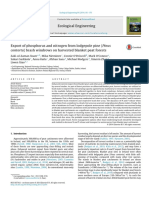 Export of Phosphorus and Nitrogen From Lodgepole Pine (Pinus Contorta) Brash Windrows On Harvested Blanket Peat Forests