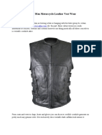 Men Motorcycle Leather Vest