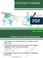 Continuous Distribution Probability: Tony Irawan