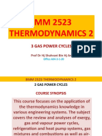 BMM2523 THERMO2 2 GAS POWER CYCLE