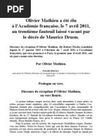Olivier Mathieu Propose Une Dictee De Langue Francaise Aux Membres De L Academie Langue Francaise France