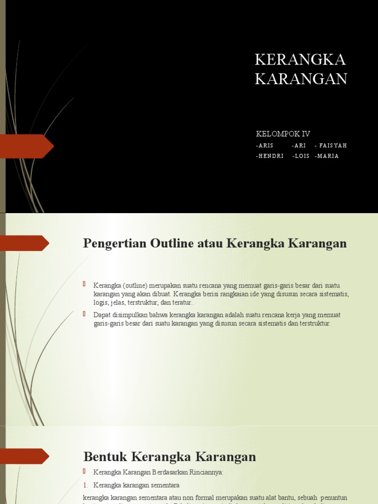 Fungsi dan Struktur Kerangka Karangan | PDF
