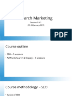 Search Marketing: Session 1 & 2 05, 06 January 2019