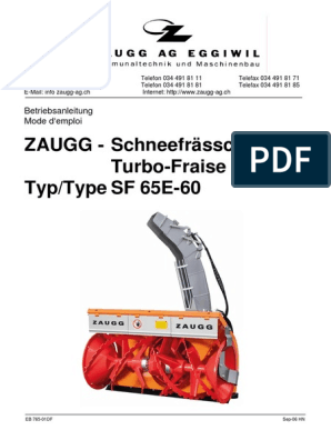 Turbo-fraise à neige latérale - ZAUGG AG EGGIWIL