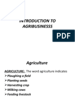 Introduction To Agribusinesss Lec 1