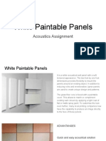 White Paintable Panels: Acoustics Assignment