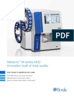 Medonic M-Series M32 Innovation Built of Total Quality: For Today'S Hematology Labs