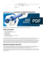 Hydraulic vs. Pneumatic vs. Electric Actuators - Differences