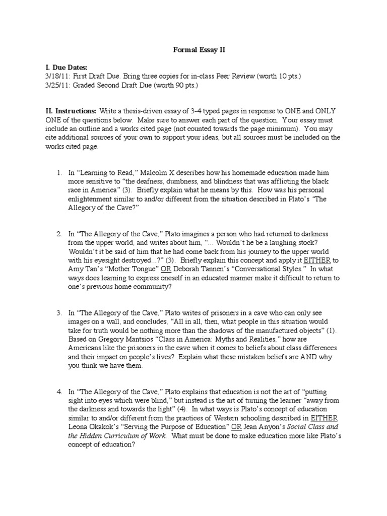 Formal Essay 2 Citation Thesis