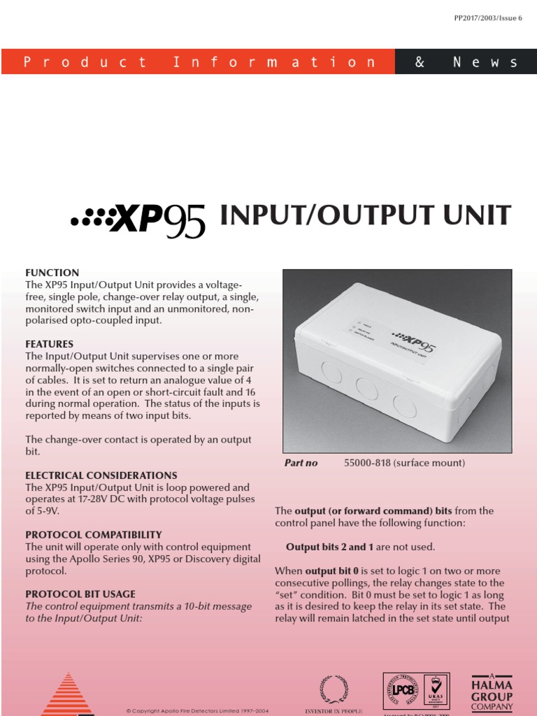 Apollo-XP95-Input-Output-Monitor | Relay | Switch
