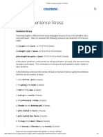 Practice Sentence Stress - Coursera