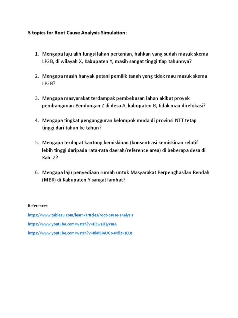 Analisis Penyebab Masalah Sosial dan Ekonomi | PDF