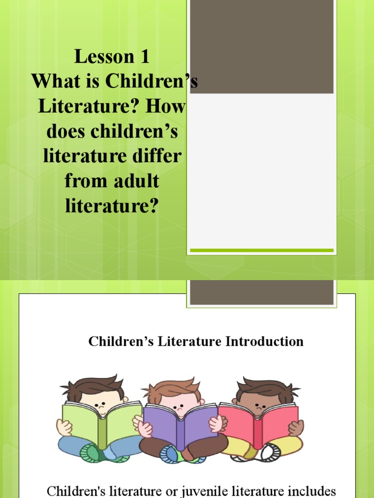 What Is Children S Literature Pdf Notes