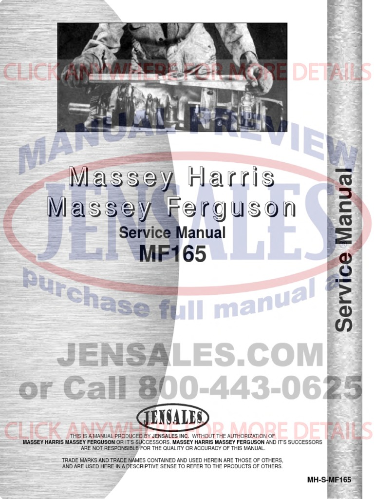 MASSEY FERGUSON 165 OPERATORS MANUAL PDF visual data 2