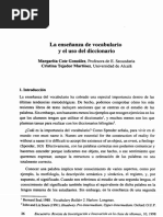 La enseñanza del vocabulario y uso del diccionario