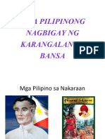 Mga Pilipinong Nagbigay NG Karangalan Sa Bansa