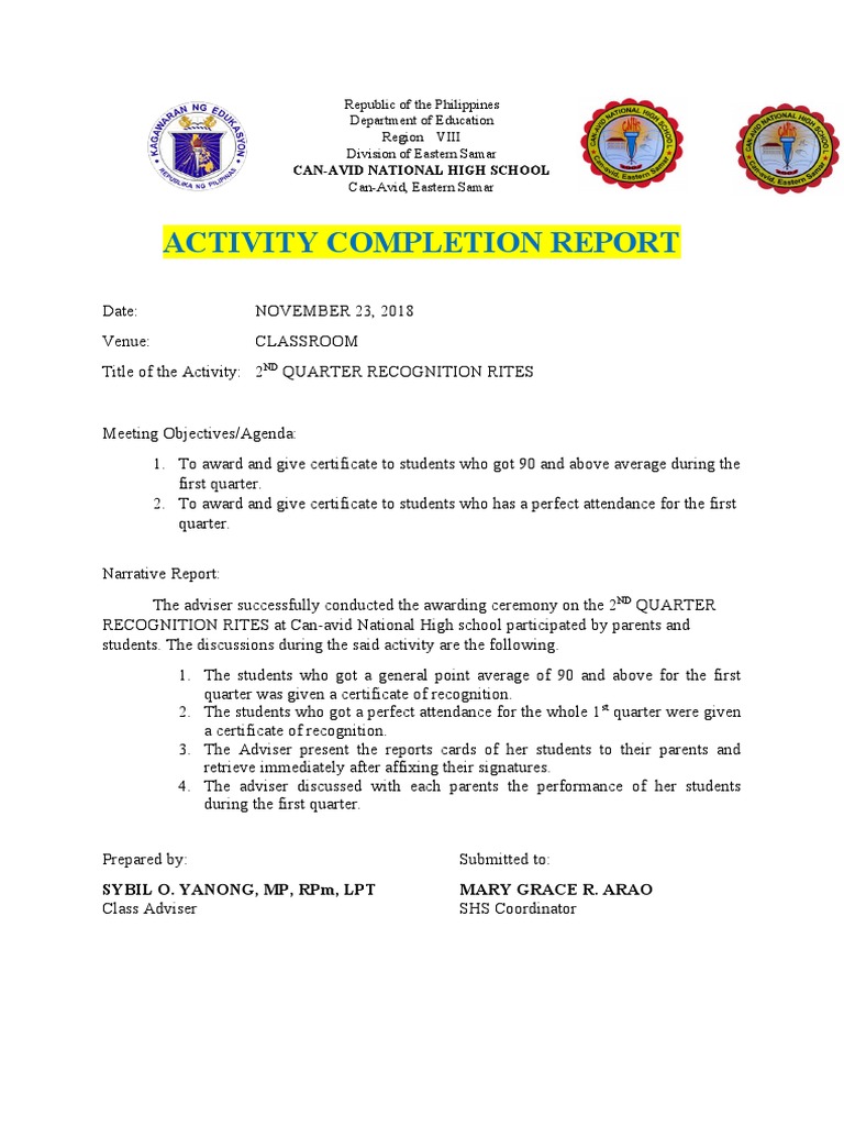 2nd Quarter Recognition Report | PDF