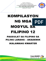 Kompilasyon NG Mga Modyul Sa Filipino 12
