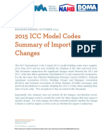2015 ICC Model Codes Summary of Important Changes: National Multifamily Housing Council