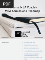 Personal MBA Coach's MBA Admissions Roadmap