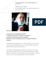 PEDAGOGÍA DEL OPRIMIDO de PAULO FREIRE