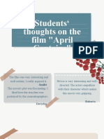 Students Thoughts On The Film "April Captains"