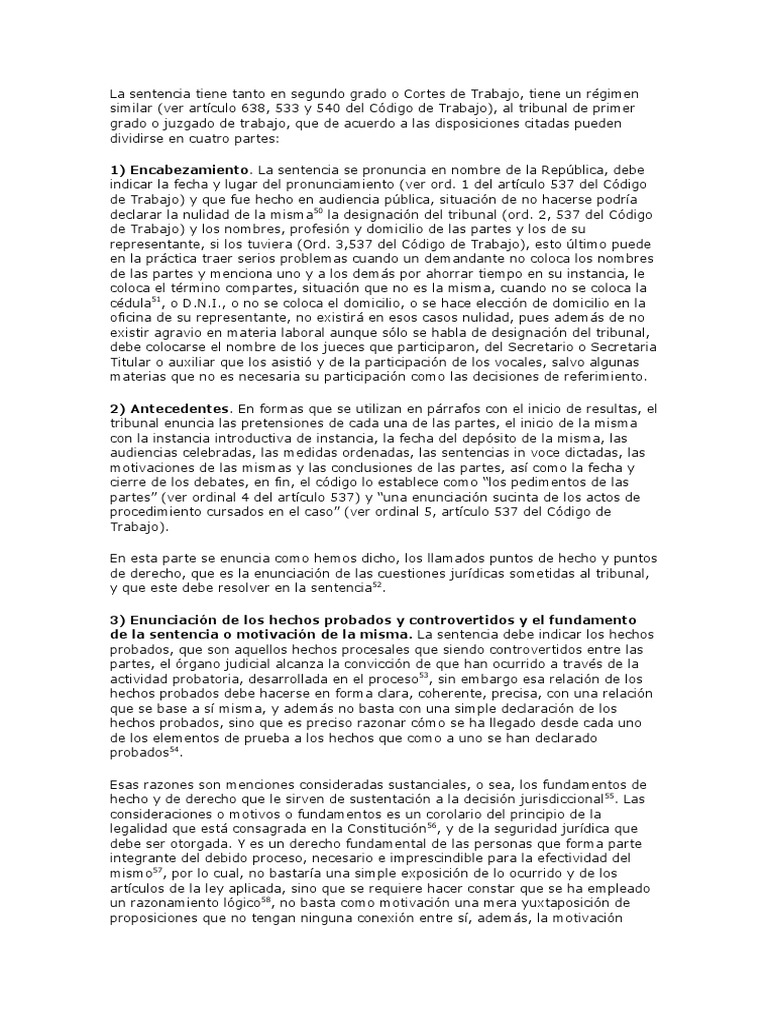 La Sentencia | PDF | Sentencia (ley) | Ley procesal