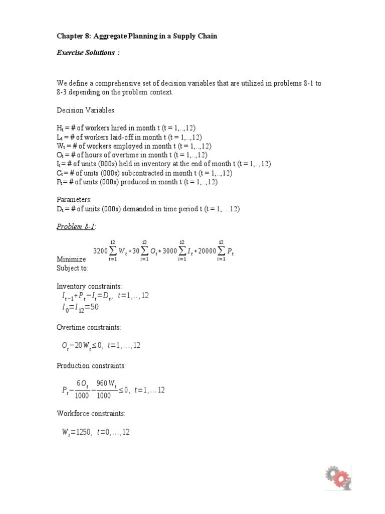Aggregate Planning Solutions Overview | PDF | Layoff | Overtime