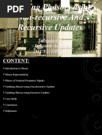 Updating Phasors Using Non-Recursive and Recursive Updates: Submitted By: Debasish Acharya (MT/EE/10007/19)