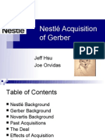 Nestlé Acquisition of Gerber Baby Food Leader