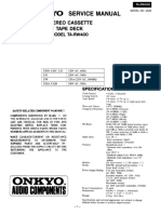 Onkyo TARW 400 Service Manual