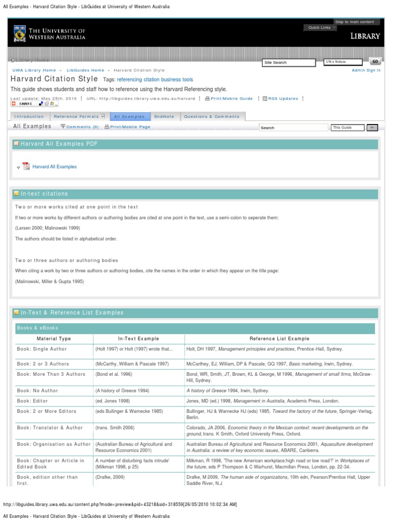 Harvard Reference Rules | PDF | Web Page | Podcast