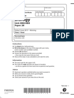 June 2017 QP Paper 2B Edexcel Biology IGCSE