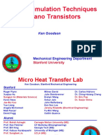 Thermal Simulation Techniques For Nano Transistors: Ken Goodson