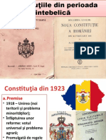 Constitutiile Din Perioada Interbelica