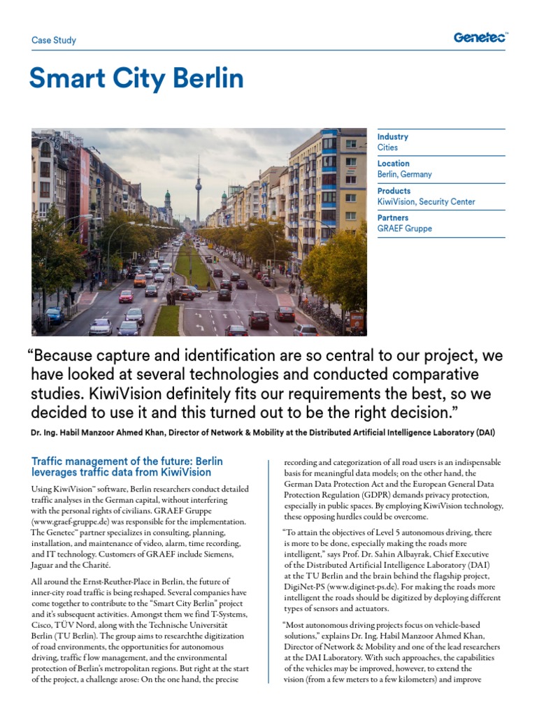 Smart City Berlin: Case Study | PDF | Privacy | Artificial Intelligence