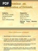 Seminar On Declaration of Helsinki: Guided By: Prepared by