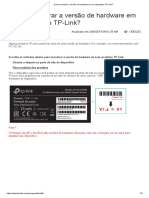 Como Encontrar A Versão de Hardware em Um Dispositivo TP-Link