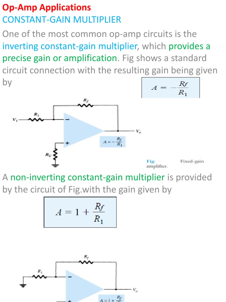 OP Amplifier Application II | PDF | Operational Amplifier | Electronic ...