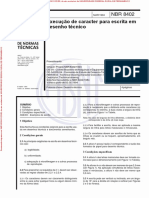 NBR 8402 - Execução de Caracter para Escrita em Desenho Técnico - Procedimento