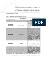 Aplicaccion de HACCP A QUESO COSTEÑO