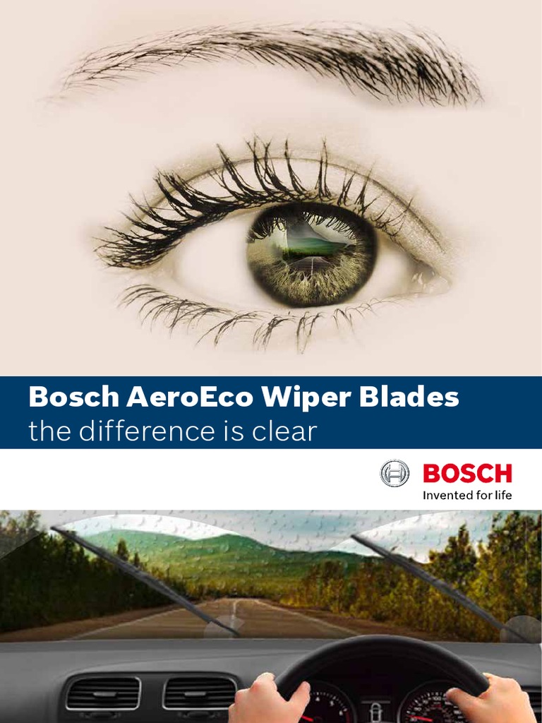Bosch Aeroeco Wiper Blades The Difference Is Clear PDF Front Wheel