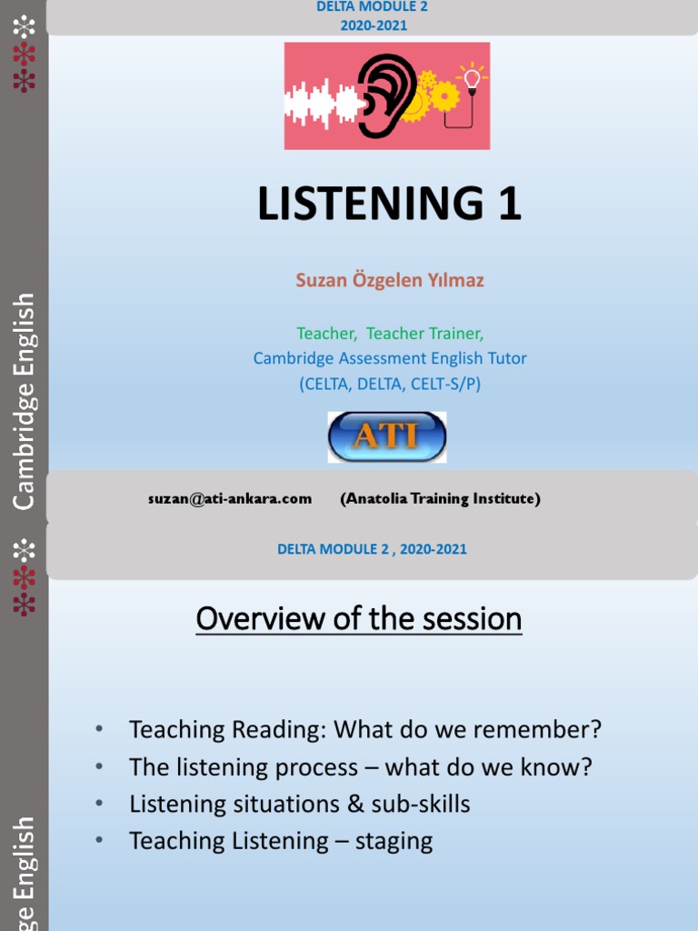 Listening 1: Suzan Özgelen Yılmaz | PDF | Top Down And Bottom Up Design ...