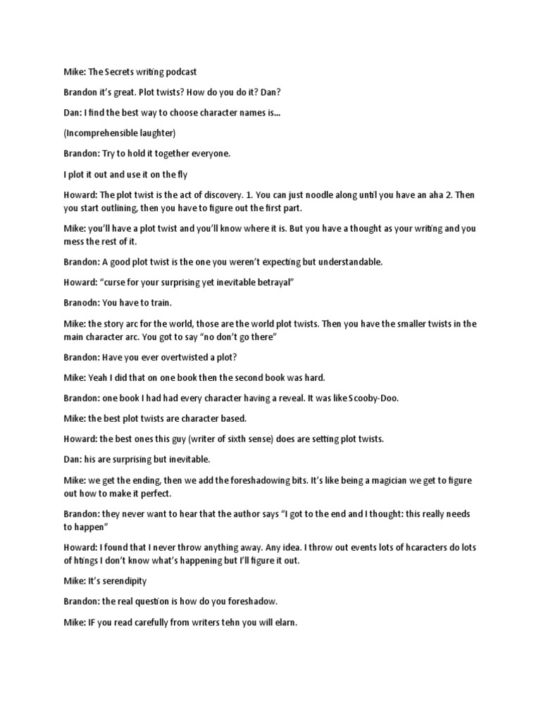 Mastering Plot Twists in Storytelling | PDF | Mystery, Thriller & Crime ...