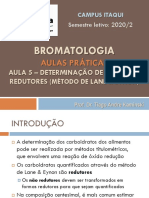 Bromatologia: Aulas Práticas