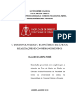 O Desenvolvimento Económico em África - Realizações e Constrangimentos